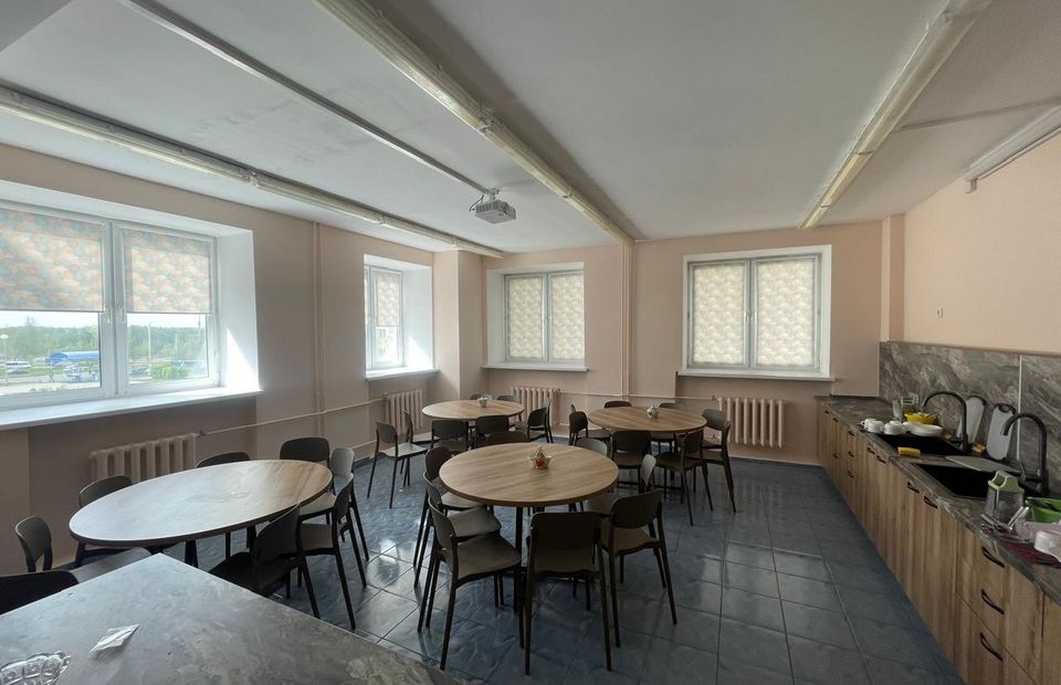 Рулонные шторы Мини в школьный класс с тканью Сканди бирюза